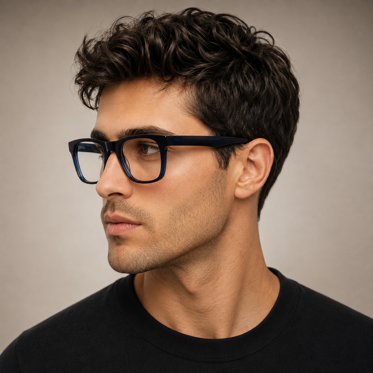 Dark Blue Wayfarer Acetate Frame