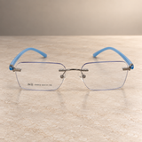 PL 254803 RIMLESS BLUE/SILVER