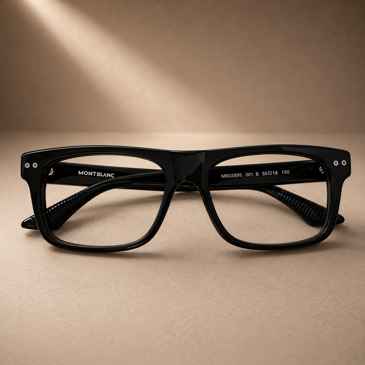 Black Rectangular Full Acetate Frame