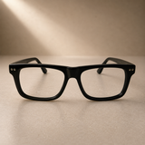 Black Rectangular Full Acetate Frame