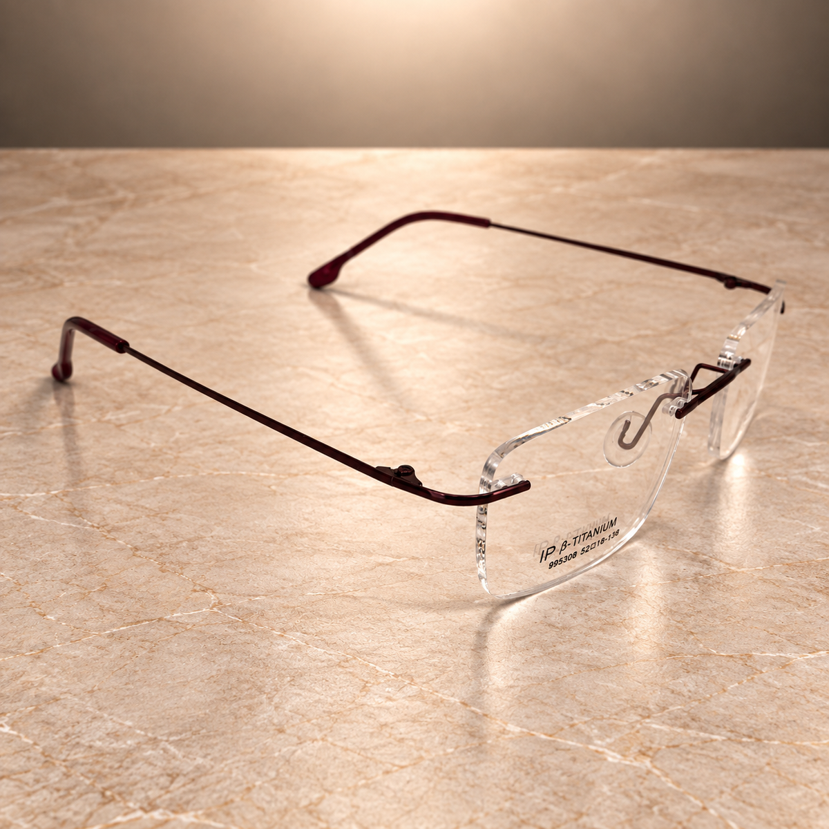 Pink Thin Rimless Titanium Frame 995308