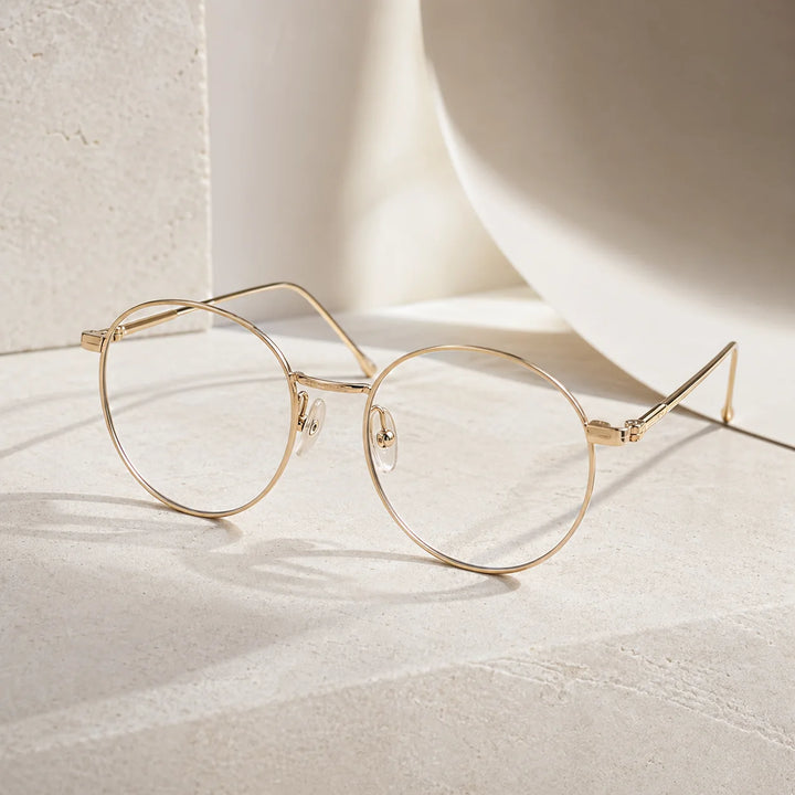 Gold round optical frame